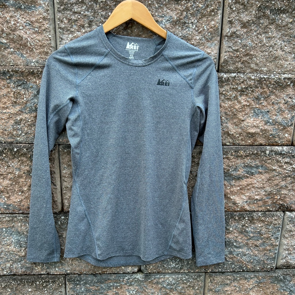 Rei Women's Striped Long Sleeve Crew Top Gray
